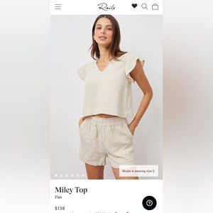 Rails Miley Shirt; Flax color; never worn!